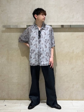「RAGEBLUE（レイジブルー）のSynthetic Leather Classic Loafer/クラシックローファー（ローファー、ブラック系）」を使った、nr1218さん（メンズ）の夏コーディネート