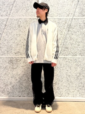 「アイテム（ジャージ）」を使った、YIさん（メンズ・160cm）の秋コーディネート