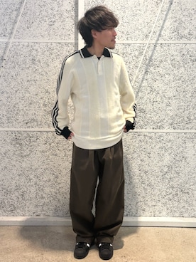 「アイテム（ビジネスシャツ）」を使った、YIさん（メンズ・160cm）の秋コーディネート