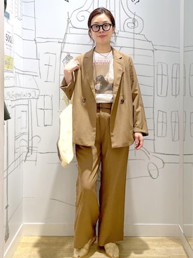 「アイテム（ジャケット/アウター）」を使った、タケさん（レディース・168cm）の春コーディネート