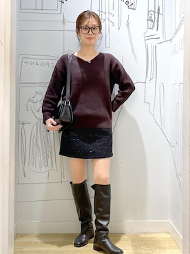 「アイテム（スカート）」を使った、タケさん（レディース・168cm・40代）の冬コーディネート