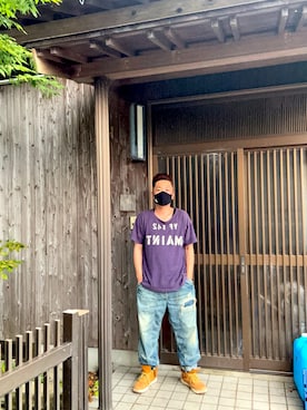 「アイテム（Tシャツ/カットソー）」を使った、usichan0225さん（メンズ・165cm）の夏コーディネート