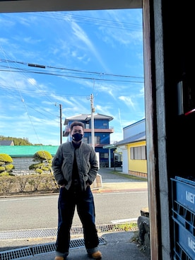 「アイテム（ミリタリージャケット）」を使った、usichan0225さん（メンズ・165cm）の冬コーディネート