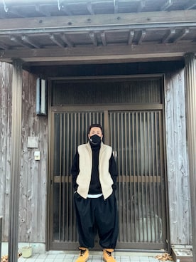 「アイテム（ベスト）」を使った、usichan0225さん（メンズ・165cm）の冬コーディネート