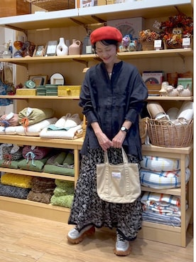 「アイテム（ハンチング/ベレー帽）」を使った、ともちんさん（レディース・153cm・40代）の秋コーディネート