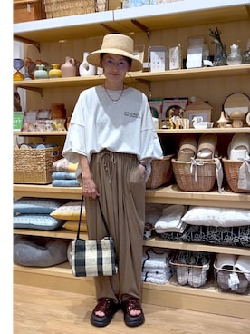 「アイテム（サンダル）」を使った、ともちんさん（レディース・153cm・40代）の夏コーディネート