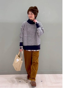 「アイテム（トートバッグ）」を使った、ともちんさん（レディース・153cm・40代）の冬コーディネート