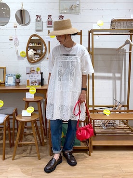 「studio CLIP（スタディオクリップ）のアイテム」を使った、ともちんさん（レディース・153cm）の夏コーディネート