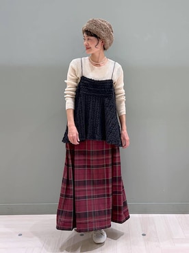 「アイテム（帽子）」を使った、ともちんさん（レディース・153cm・40代）の冬コーディネート