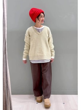 「アイテム（Tシャツ/カットソー、その他）」を使った、ともちんさん（レディース・153cm）の冬コーディネート