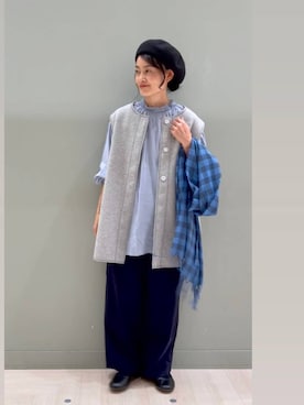 「アイテム（帽子）」を使った、ともちんさん（レディース・153cm・40代）の秋コーディネート
