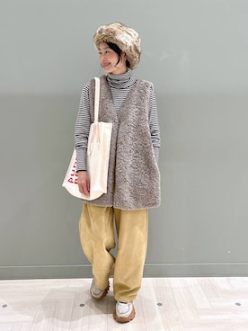 「アイテム（トートバッグ）」を使った、ともちんさん（レディース・153cm・40代）の冬コーディネート