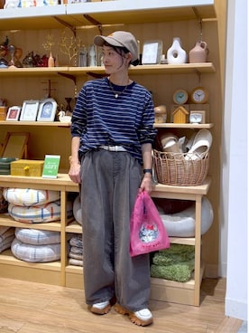 「エコバッグ」｜ともちんさん（レディース・153cm）の秋コーディネート