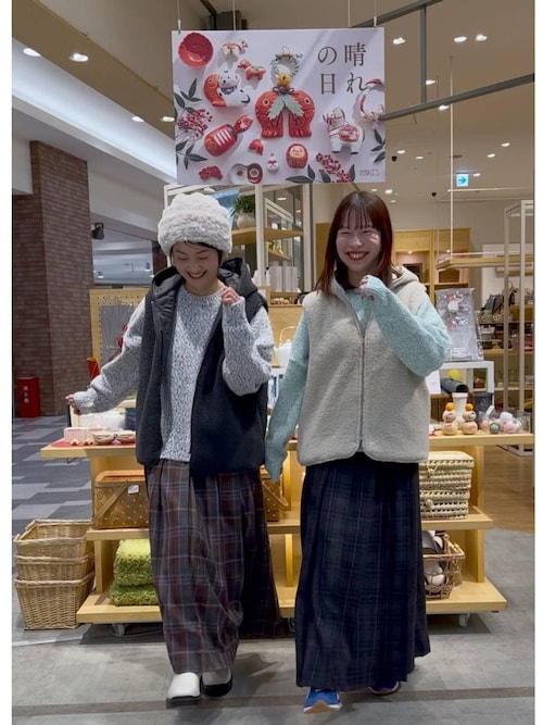 セール】リバーシブルキルトボアベスト（ベスト）｜studio CLIP