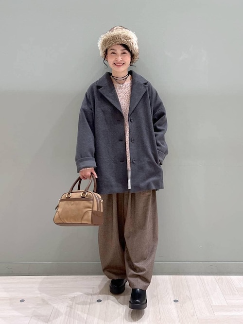 セール】《natural by clip》コクーンミドルコート（チェスターコート