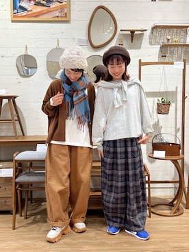 「アイテム（ニット/セーター）」を使った、ともちんさん（レディース・153cm・40代）の秋コーディネート