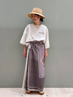 「アイテム（ファッション雑貨）」を使った、ともちんさん（レディース・153cm・40代）の夏コーディネート