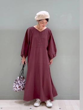 「アイテム（ワンピース/ドレス）」を使った、ともちんさん（レディース・153cm・40代）の秋コーディネート