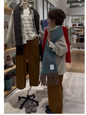 「アイテム（ニットキャップ/ビーニー）」を使った、ともちんさん（レディース・153cm・40代）の秋コーディネート