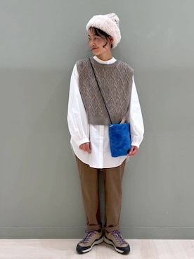「アイテム（帽子）」を使った、ともちんさん（レディース・153cm・40代）の秋コーディネート