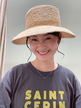 「アイテム（帽子）」を使った、ともちんさん（レディース・153cm・40代）の夏コーディネート