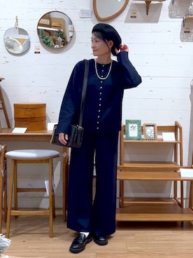 「アイテム（ハンチング/ベレー帽）」を使った、ともちんさん（レディース・153cm・40代）の秋コーディネート