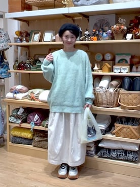 「アイテム（ハンチング/ベレー帽）」を使った、ともちんさん（レディース・153cm）の秋コーディネート