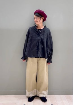 「アイテム（デニムパンツ、ベージュ系）」を使った、ともちんさん（レディース・153cm）の夏コーディネート