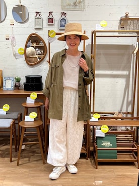 「アイテム（帽子）」を使った、ともちんさん（レディース・153cm・40代）の夏コーディネート