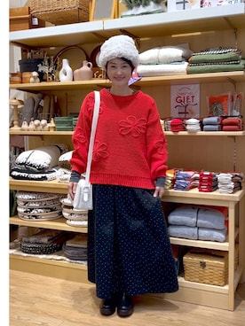 「アイテム（ニットキャップ/ビーニー）」を使った、ともちんさん（レディース・153cm・40代）の秋コーディネート