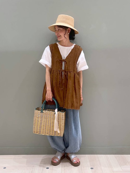 セール】【接触冷感】ひんやりタックバルーンデニム[プチサイズ