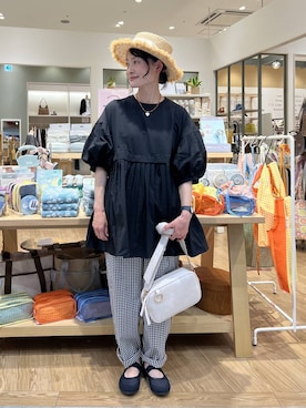 「studio CLIP（スタディオクリップ）のアイテム（バッグ）」を使った、ともちんさん（レディース・153cm）の春コーディネート