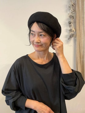 「アイテム（ハンチング/ベレー帽）」を使った、ともちんさん（レディース・153cm・40代）の秋コーディネート