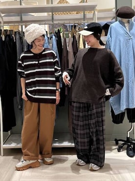 「アイテム（キャップ）」を使った、ともちんさん（レディース・153cm・40代）の秋コーディネート