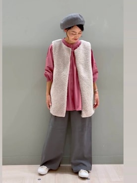 「アイテム（帽子）」を使った、ともちんさん（レディース・153cm・40代）の秋コーディネート