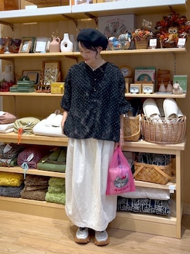 「アイテム（ハンチング/ベレー帽）」を使った、ともちんさん（レディース・153cm・40代）の秋コーディネート