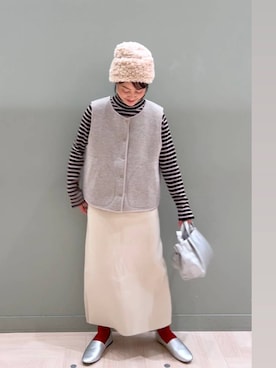 「アイテム（帽子）」を使った、ともちんさん（レディース・153cm・40代）の冬コーディネート