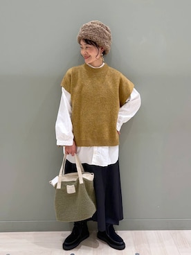 「アイテム（帽子）」を使った、ともちんさん（レディース・153cm・40代）の冬コーディネート