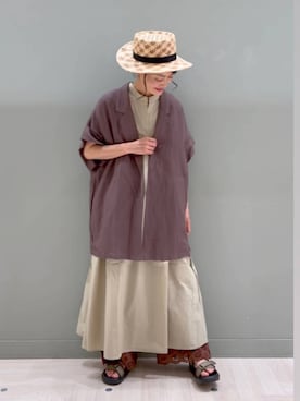 「アイテム（ワンピース/ドレス）」を使った、ともちんさん（レディース・153cm・40代）の夏コーディネート