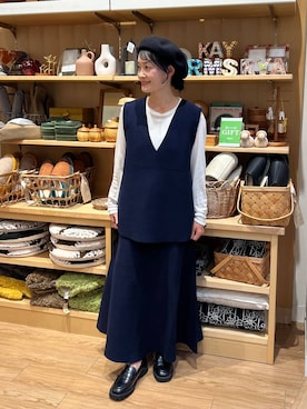 「アイテム（ローファー）」を使った、ともちんさん（レディース・153cm・40代）の秋コーディネート