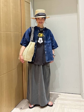 「studio CLIP（スタディオクリップ）のアイテム」を使った、ともちんさん（レディース・153cm）の夏コーディネート