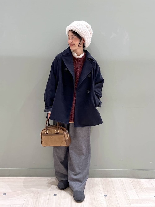 ウールライクPコート[プチサイズあり]（ピーコート）｜studio CLIP