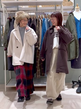 「アイテム（スカート）」を使った、ともちんさん（レディース・153cm・40代）の秋コーディネート