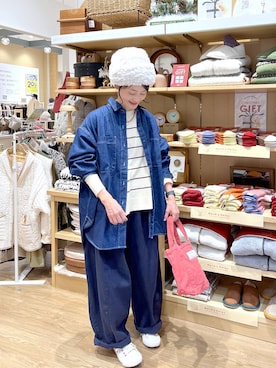 「アイテム（ニットキャップ/ビーニー）」を使った、ともちんさん（レディース・153cm・40代）の秋コーディネート