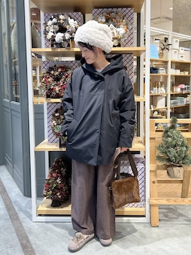 「アイテム（モカシン/デッキシューズ）」を使った、ともちんさん（レディース・153cm）の秋コーディネート