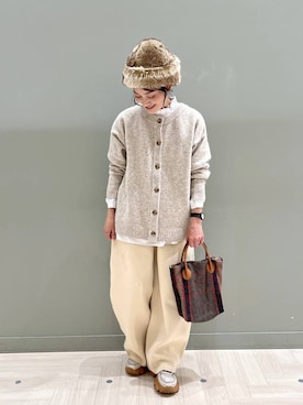 「アイテム（トートバッグ）」を使った、ともちんさん（レディース・153cm・40代）の冬コーディネート