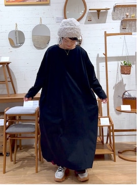 「アイテム（ニットキャップ/ビーニー）」を使った、ともちんさん（レディース・153cm・40代）の秋コーディネート