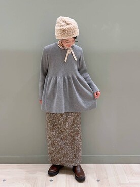 「アイテム（帽子）」を使った、ともちんさん（レディース・153cm・40代）の冬コーディネート