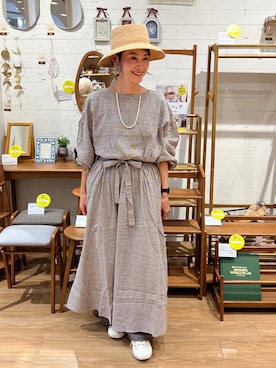 「アイテム（帽子）」を使った、ともちんさん（レディース・153cm・40代）の夏コーディネート