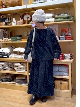 「アイテム（ニットキャップ/ビーニー）」を使った、ともちんさん（レディース・153cm・40代）の秋コーディネート